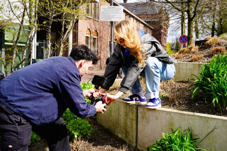 Behind the scenes van transitie shot Echo promotievideo.